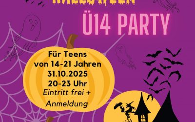 Halloween im Megafon | 31.10.2025 | von 14 bis 21 Jahren | 20h – 23h
