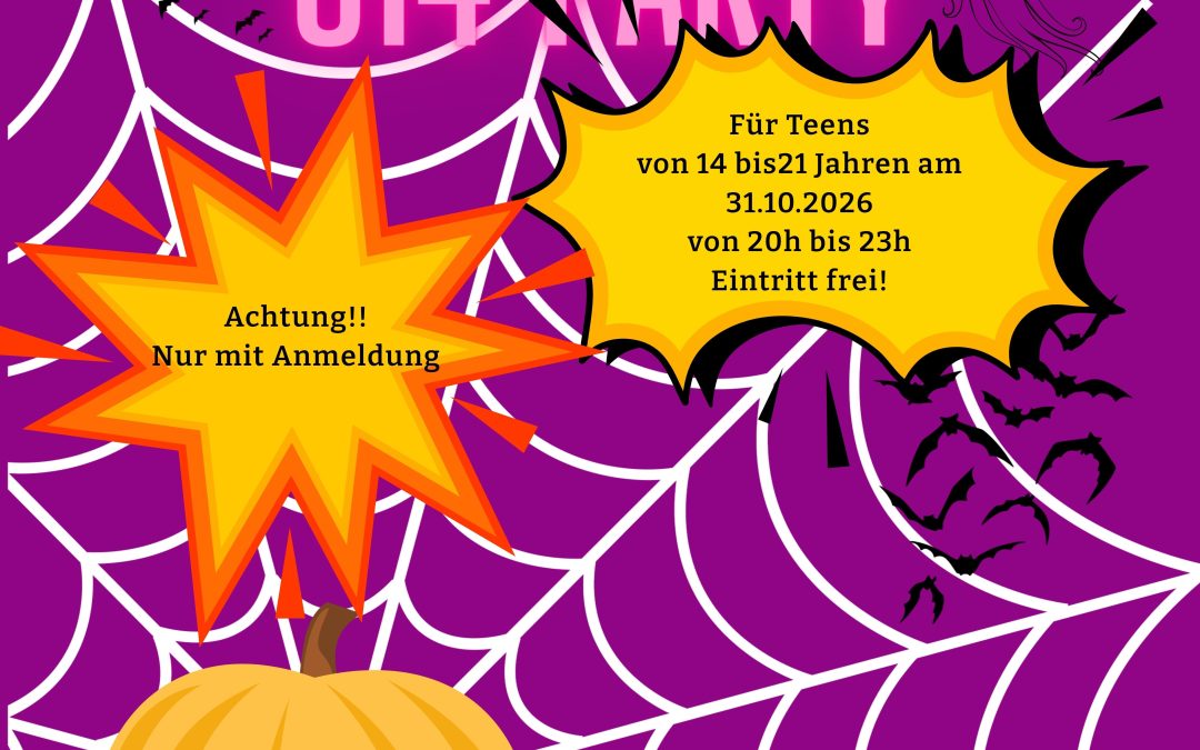 Halloweenparty für Teens im Megafon | ACHTUNG mit Anmeldung !